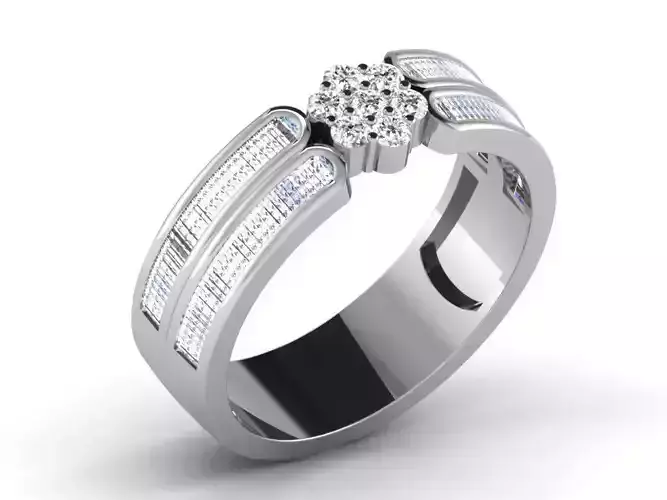 Light Weight White Gold Diamond Ring DR-6493