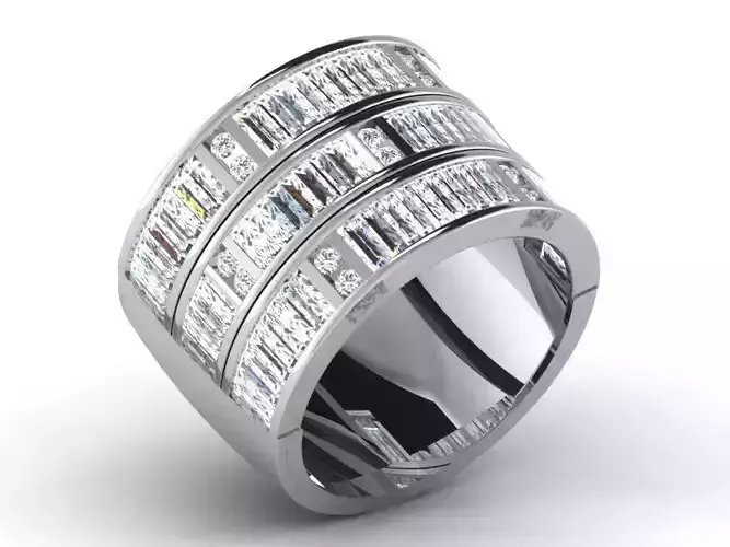 Light Weight White Gold Diamond Ring DR-6496