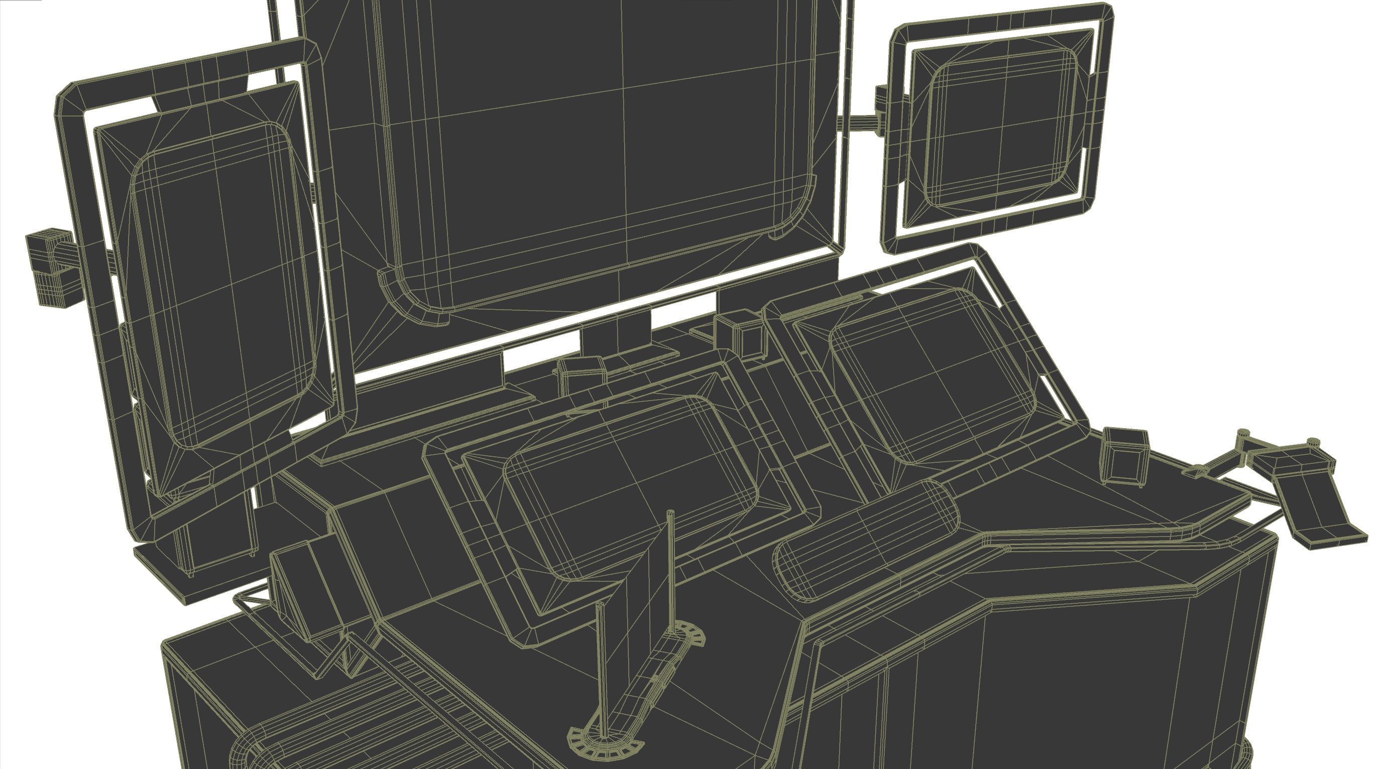 Cyberpunk rusty table Low-poly 3D model_18