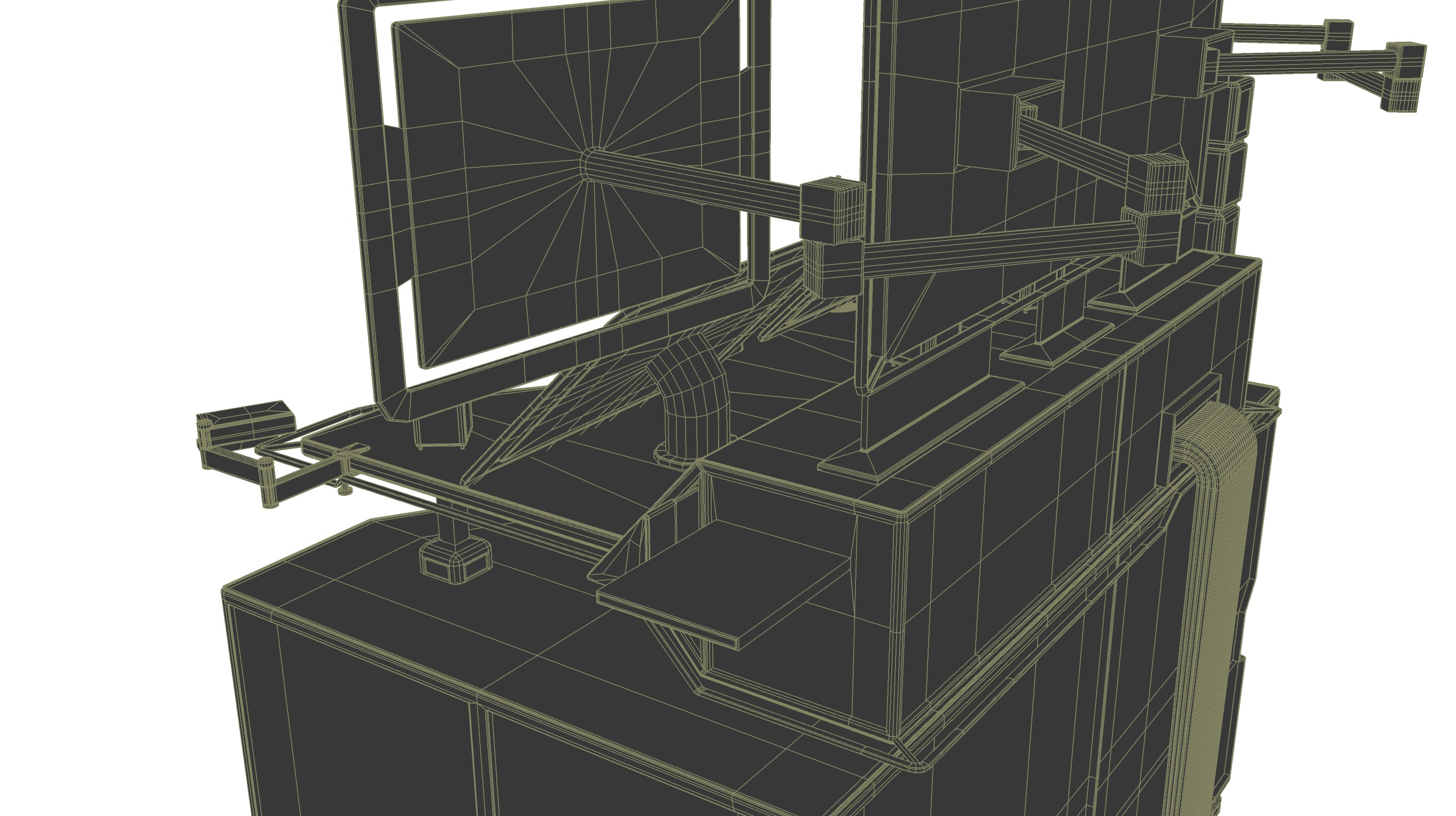 Cyberpunk rusty table Low-poly 3D model_21
