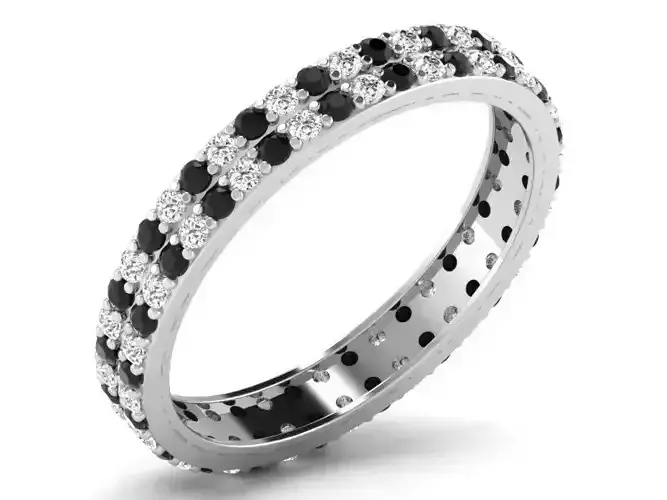 Light Weight White Gold Diamond Ring DR-6508