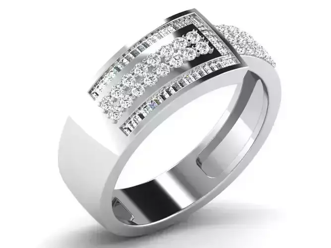 Light Weight White Gold Diamond Ring DR-6509