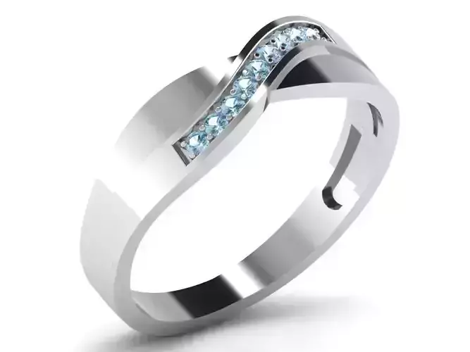 Light Weight White Gold Diamond Ring DR-6513