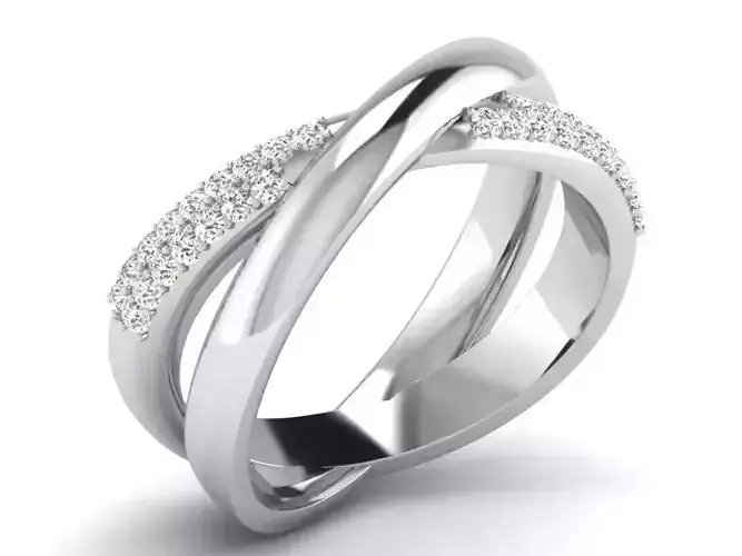 Light Weight White Gold Diamond Ring DR-6552