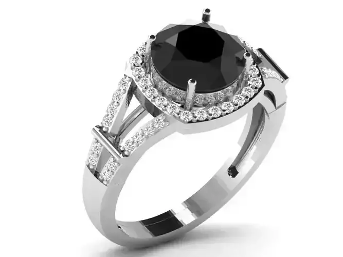 Light Weight White Gold Diamond Ring DR-6554