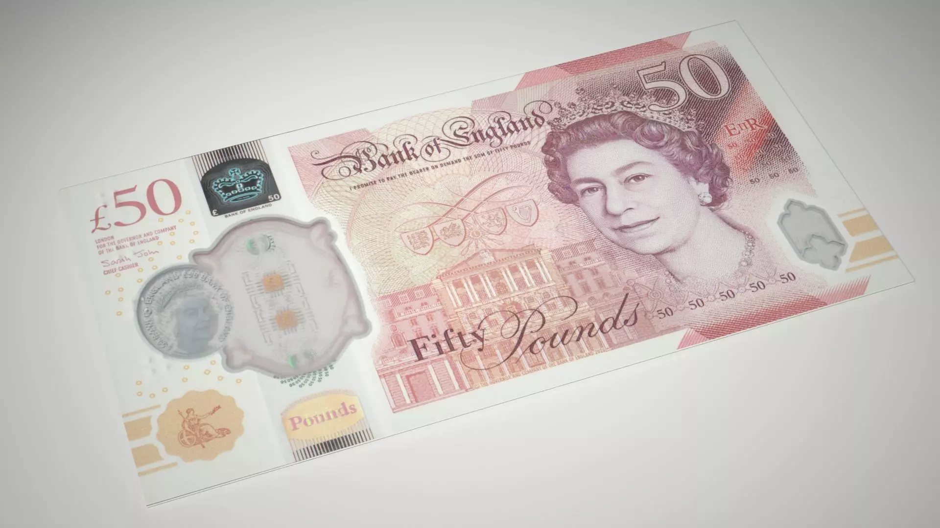  New Fifty Pound Note Low-poly 3D model_0