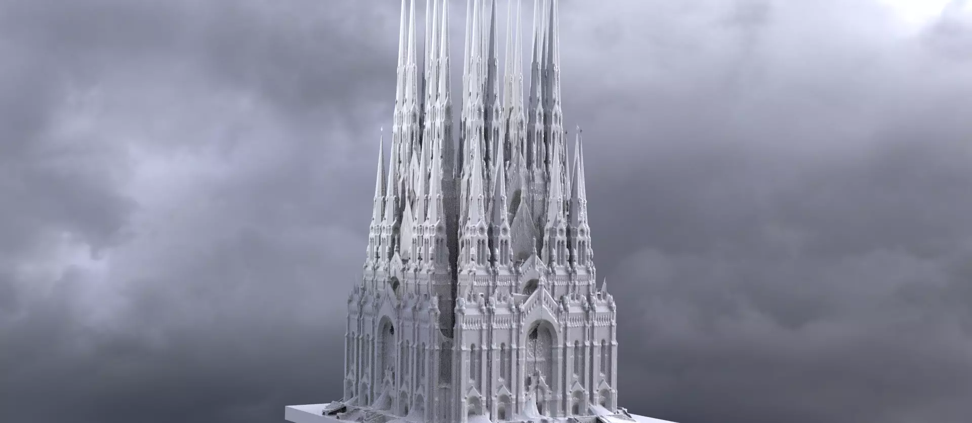 Fantasy Cathedral tall Turrets 3D print model_0