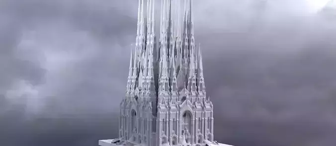 Fantasy Cathedral tall Turrets