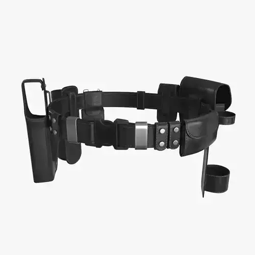 Police Belt Low-poly 3D model