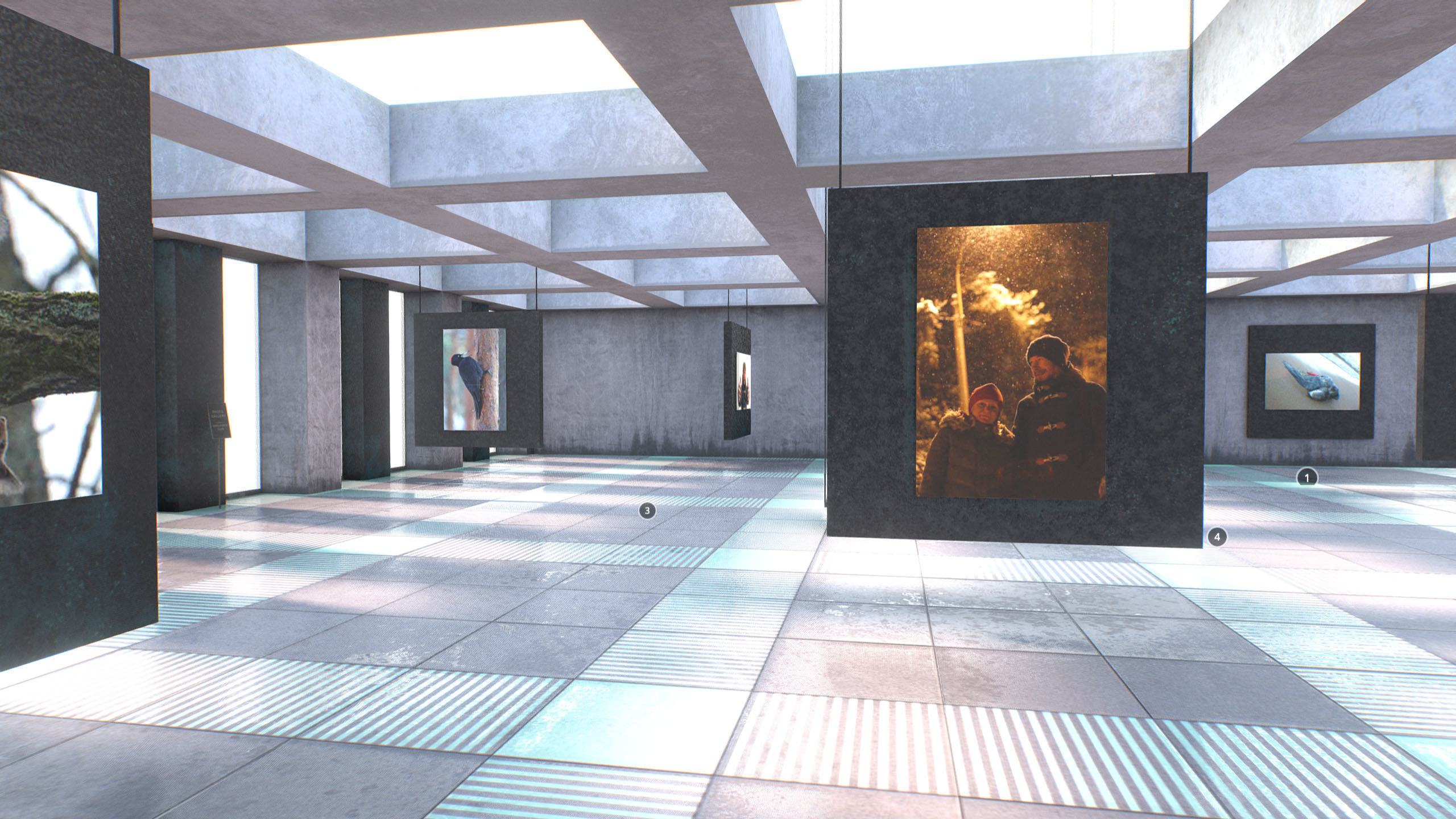 G0028 VR Art Gallery Quad 2020 Low-poly 3D model_5