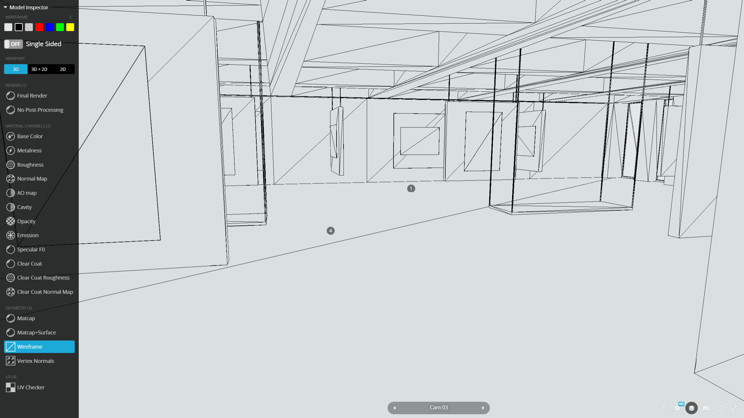 G0028 VR Art Gallery Quad 2020 Low-poly 3D model_8