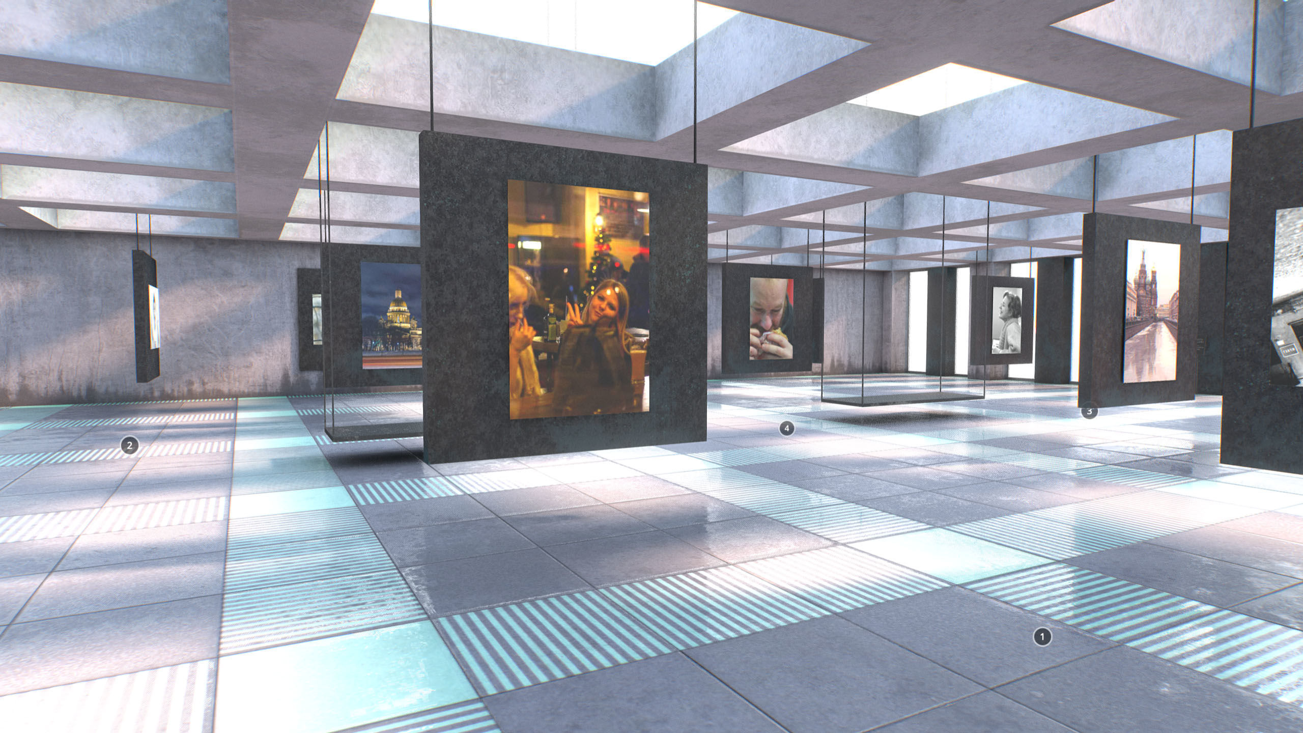 G0028 VR Art Gallery Quad 2020 Low-poly 3D model_2