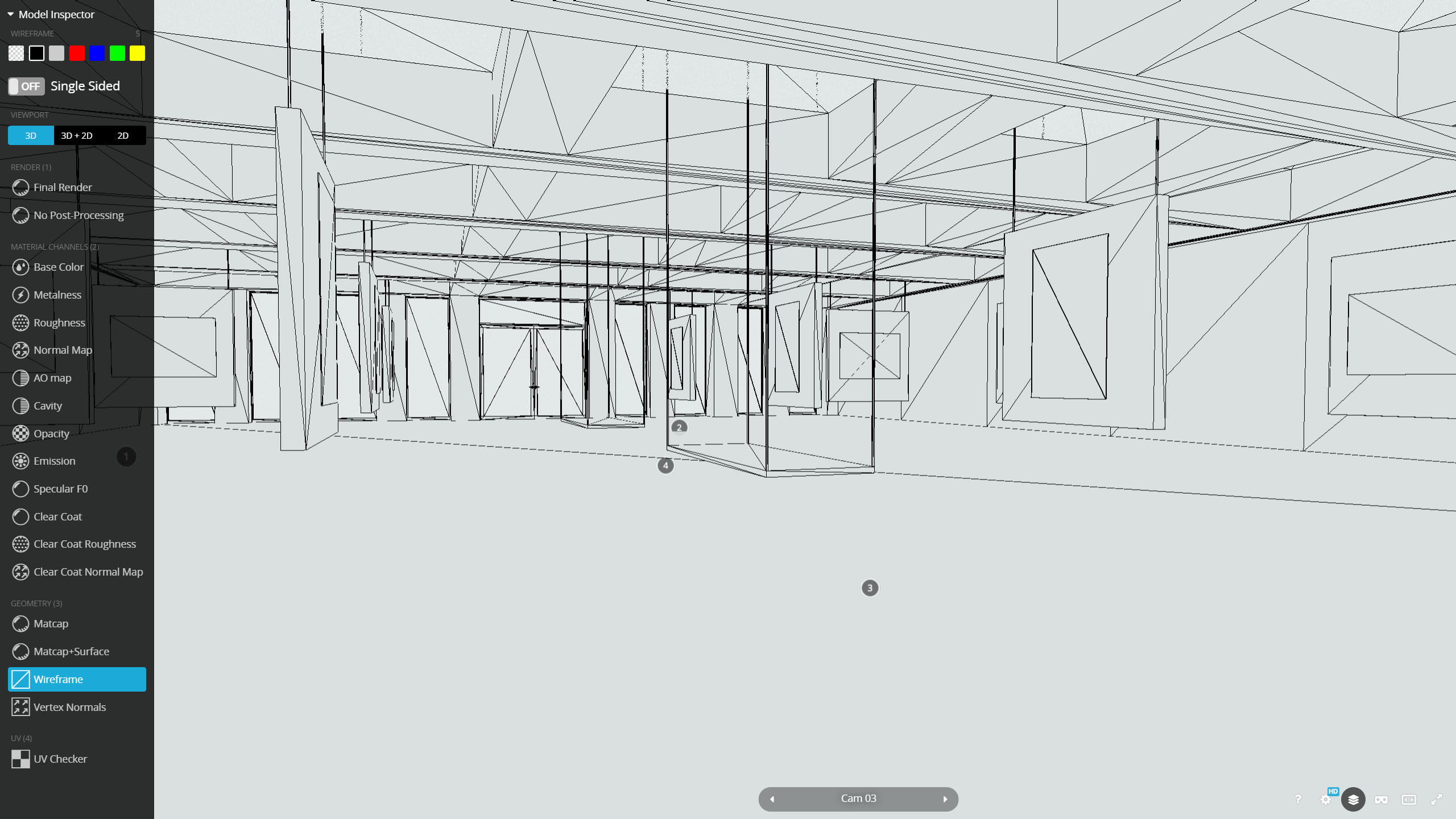 G0028 VR Art Gallery Quad 2020 Low-poly 3D model_7