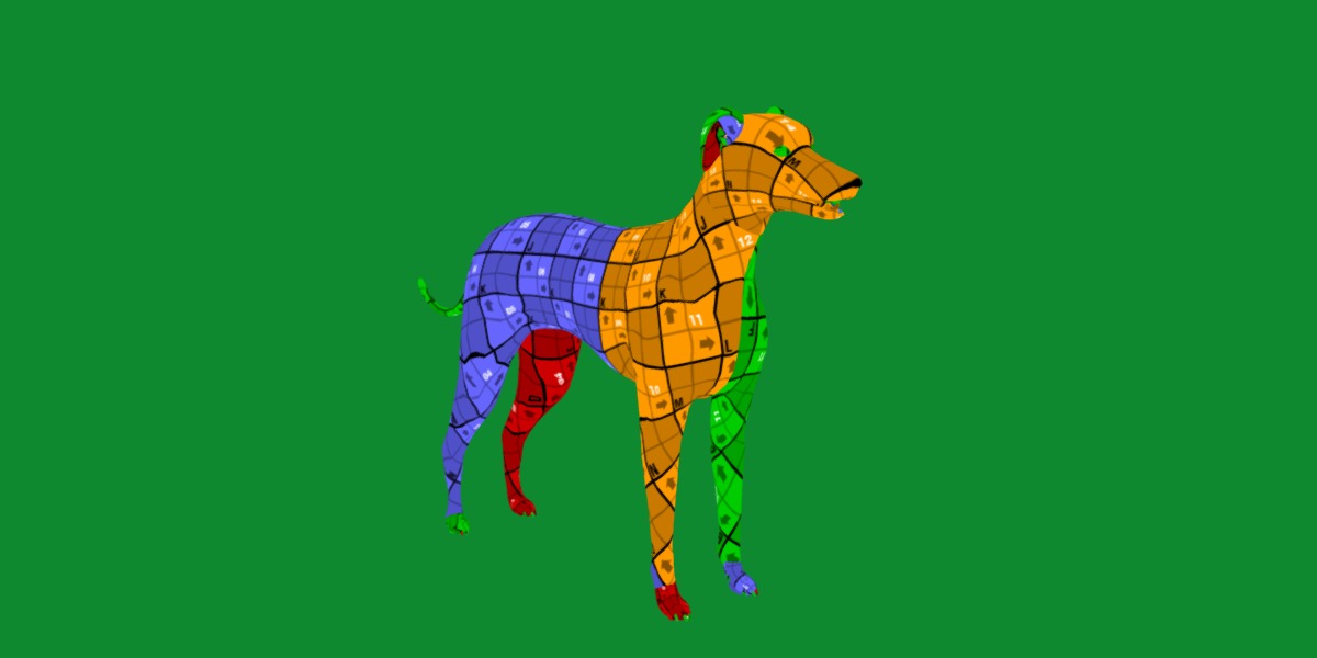 Italian Greyhound Dog Low-poly 3D model_12