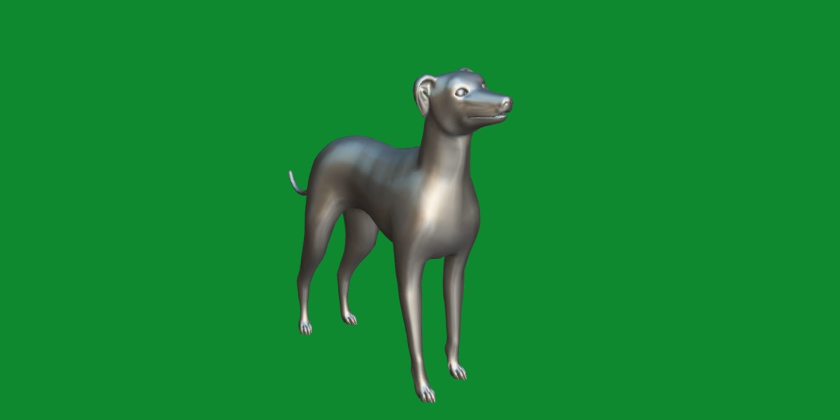 Italian Greyhound Dog Low-poly 3D model_6