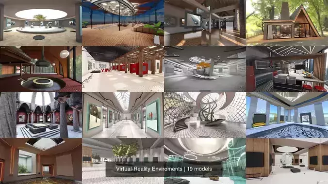 Virtual-Reality Enviroments 3D Model Collection