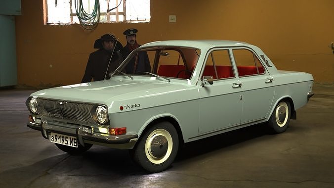 Gaz Volga 24 and 2402 Low-poly 3D model
