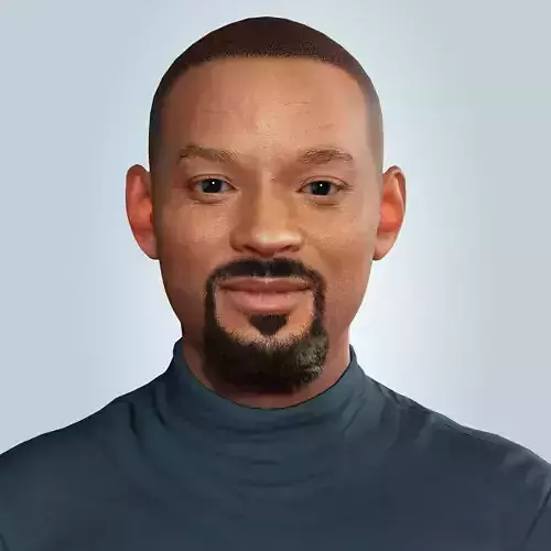 will smith 3d model low-poly Low-poly 3D model