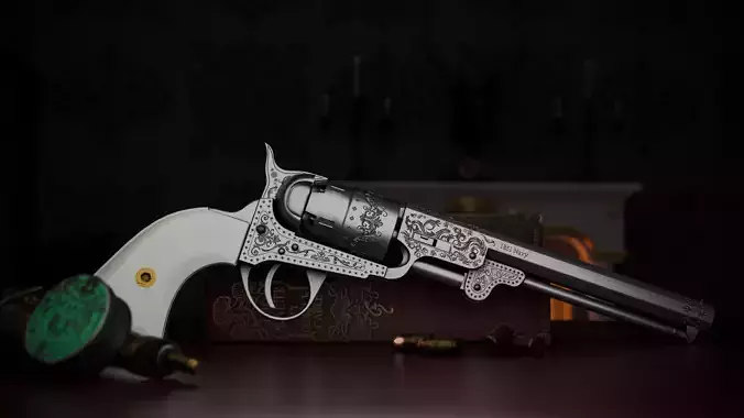 Colt-1851 Navy Engraved