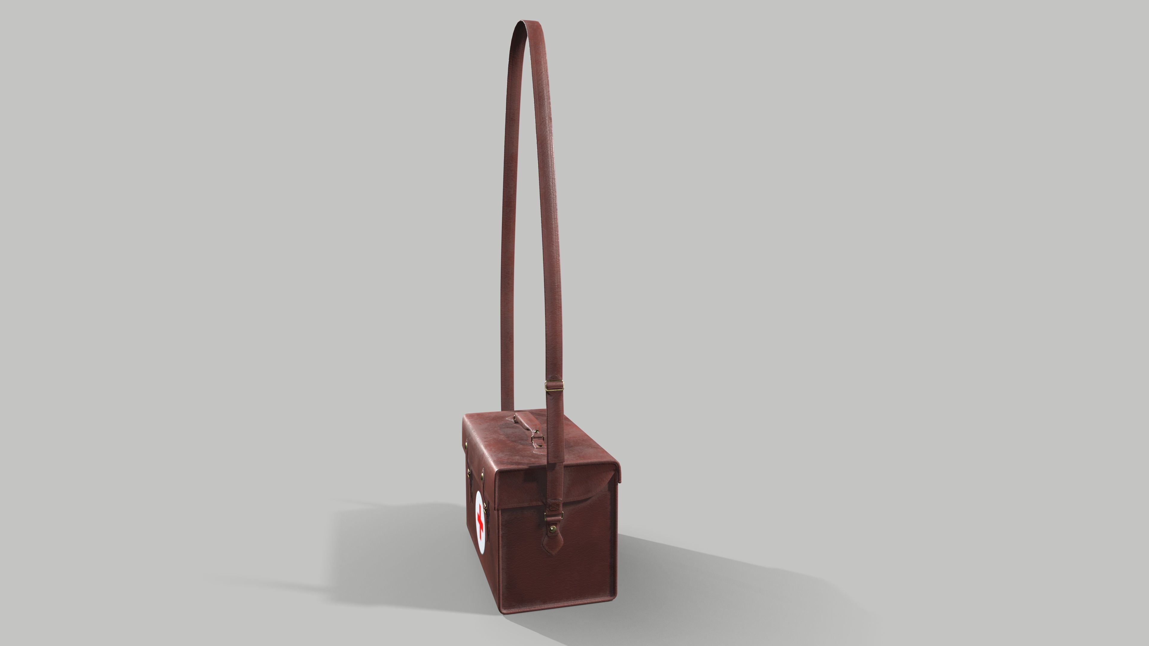 Military First Aid Kit Bag  Low-poly 3D model_1