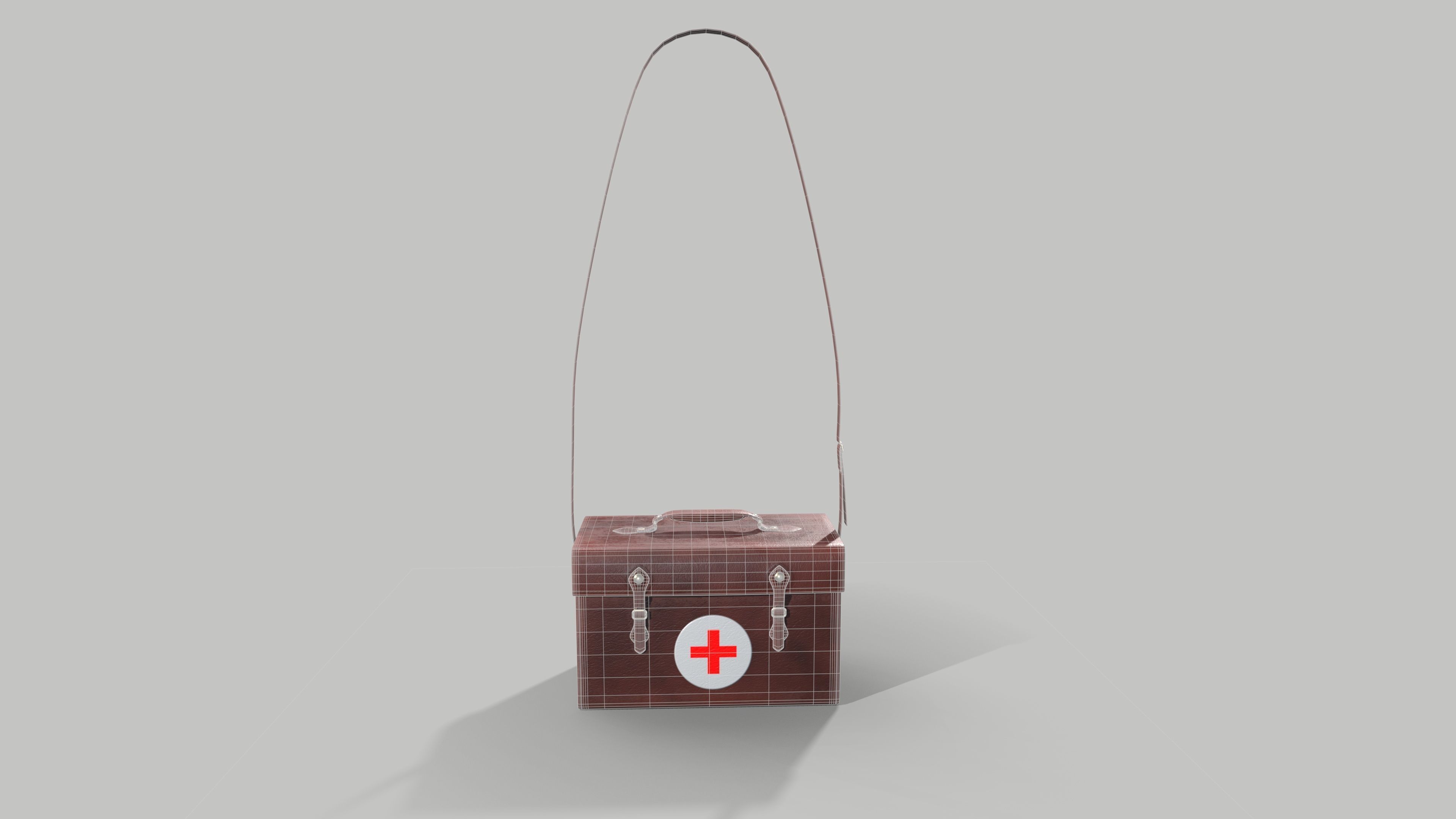 Military First Aid Kit Bag  Low-poly 3D model_6