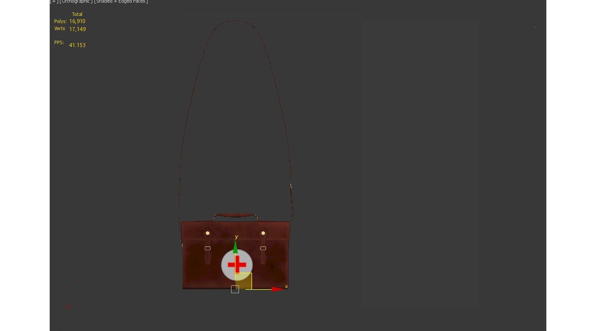 Military First Aid Kit Bag  Low-poly 3D model_8