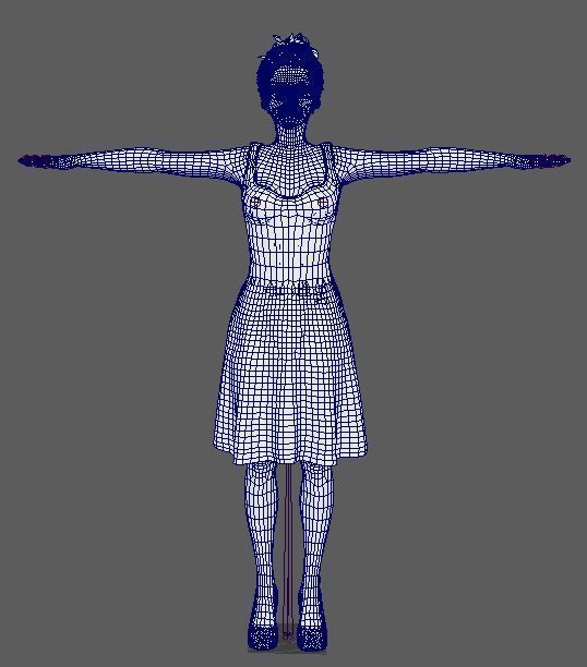 Hailee Steinfeld Character  Low-poly 3D model_15