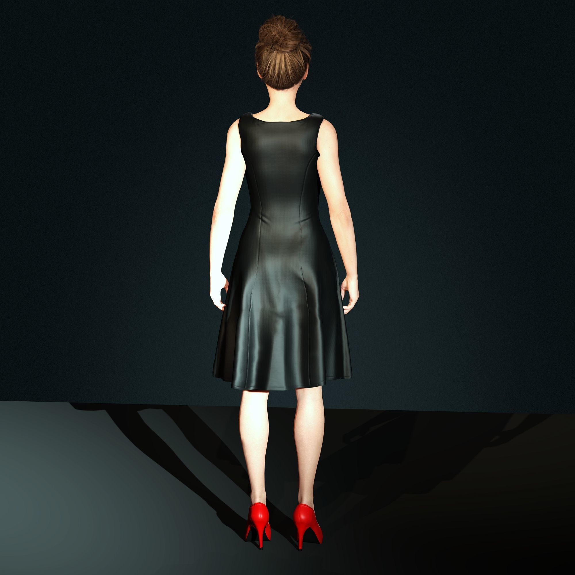 Hailee Steinfeld Character  Low-poly 3D model_9
