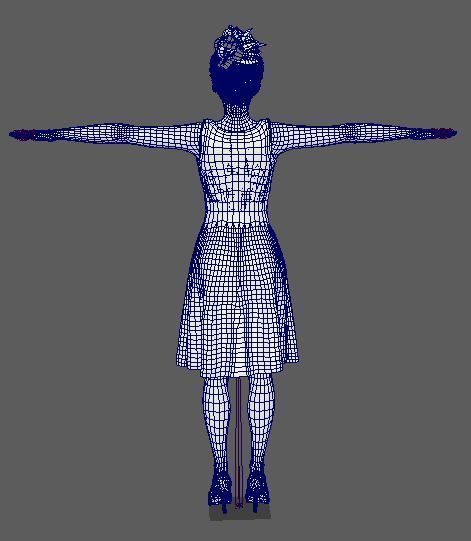 Hailee Steinfeld Character  Low-poly 3D model_17