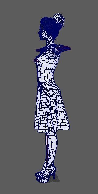 Hailee Steinfeld Character  Low-poly 3D model_16