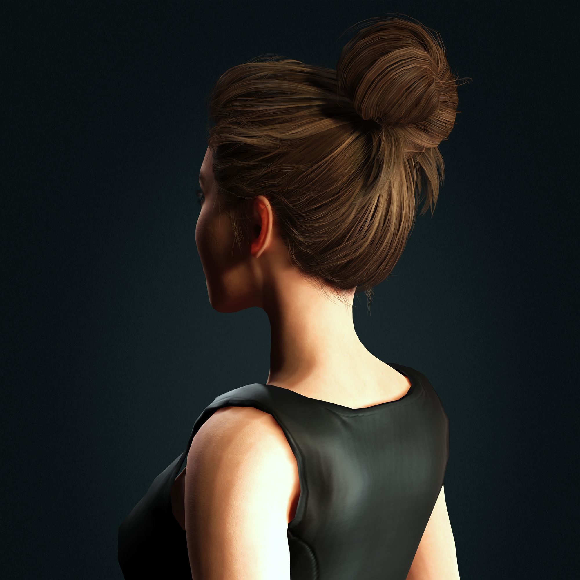 Hailee Steinfeld Character  Low-poly 3D model_3