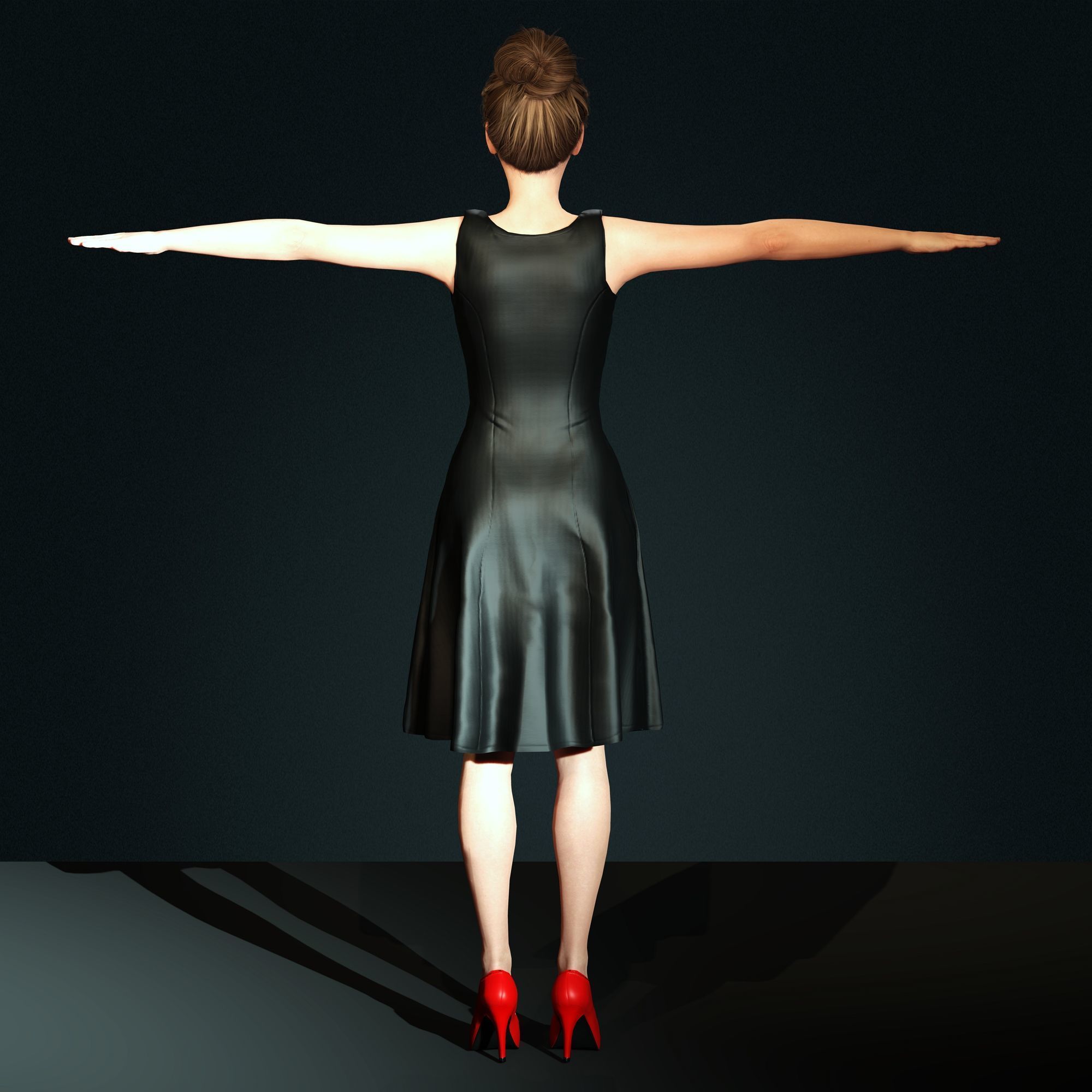 Hailee Steinfeld Character  Low-poly 3D model_13