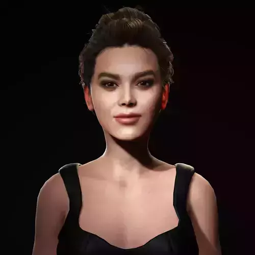 Hailee Steinfeld Character  Low-poly 3D model