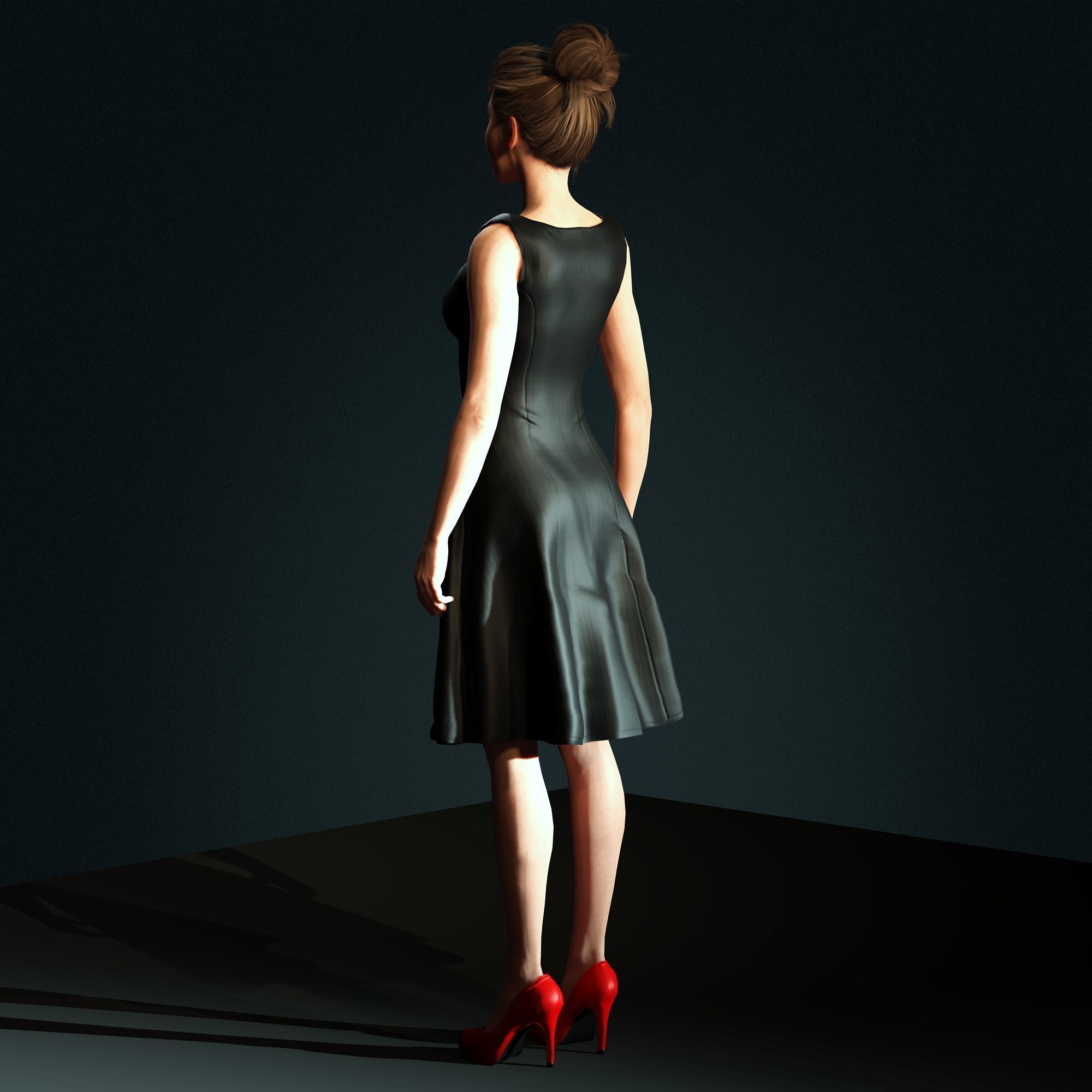 Hailee Steinfeld Character  Low-poly 3D model_8