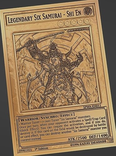 Legendary Six Samurai - Shi En - yu-gi-oh Free 3D print model