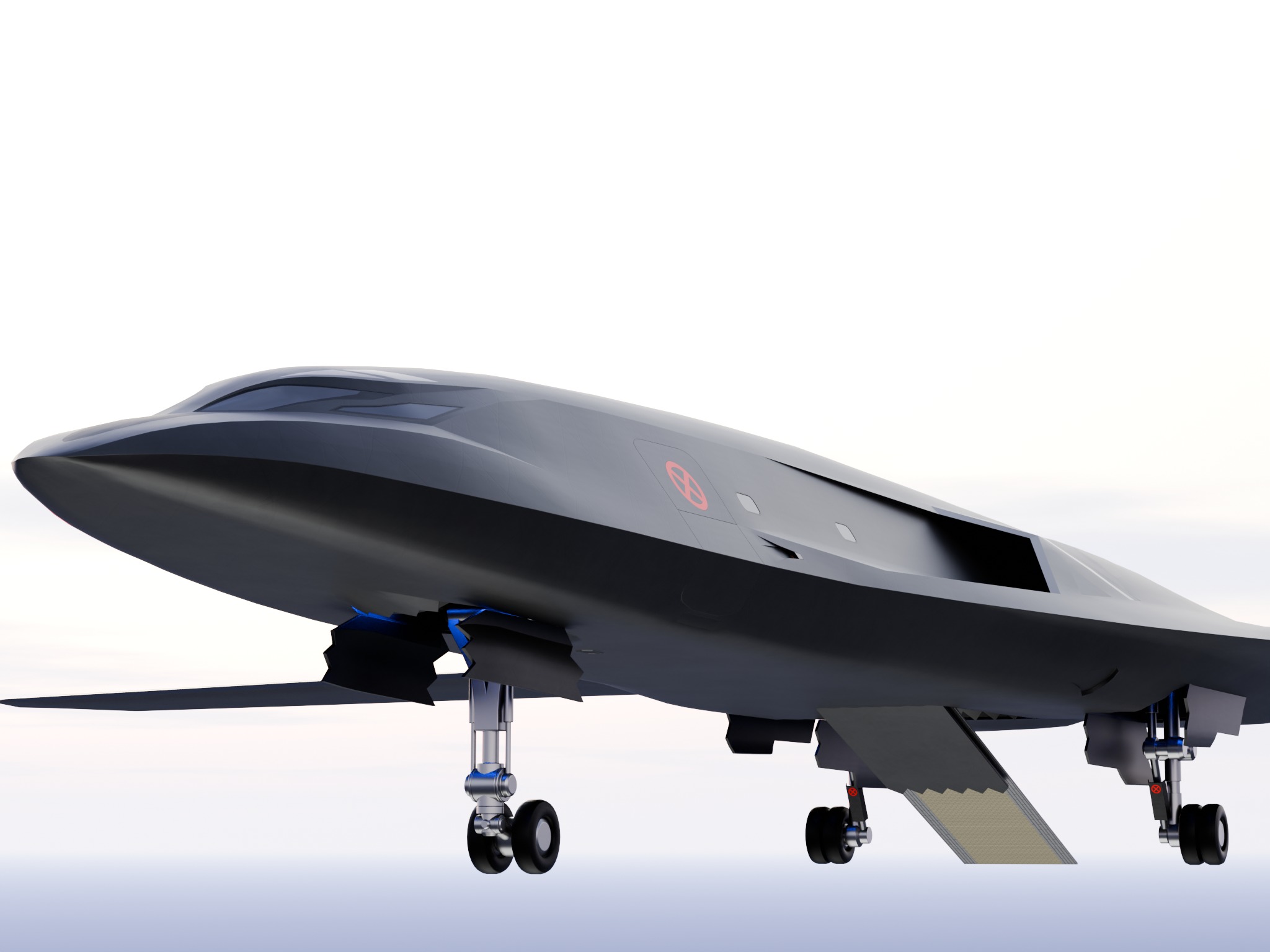 X Black Bird Low-poly 3D model_5