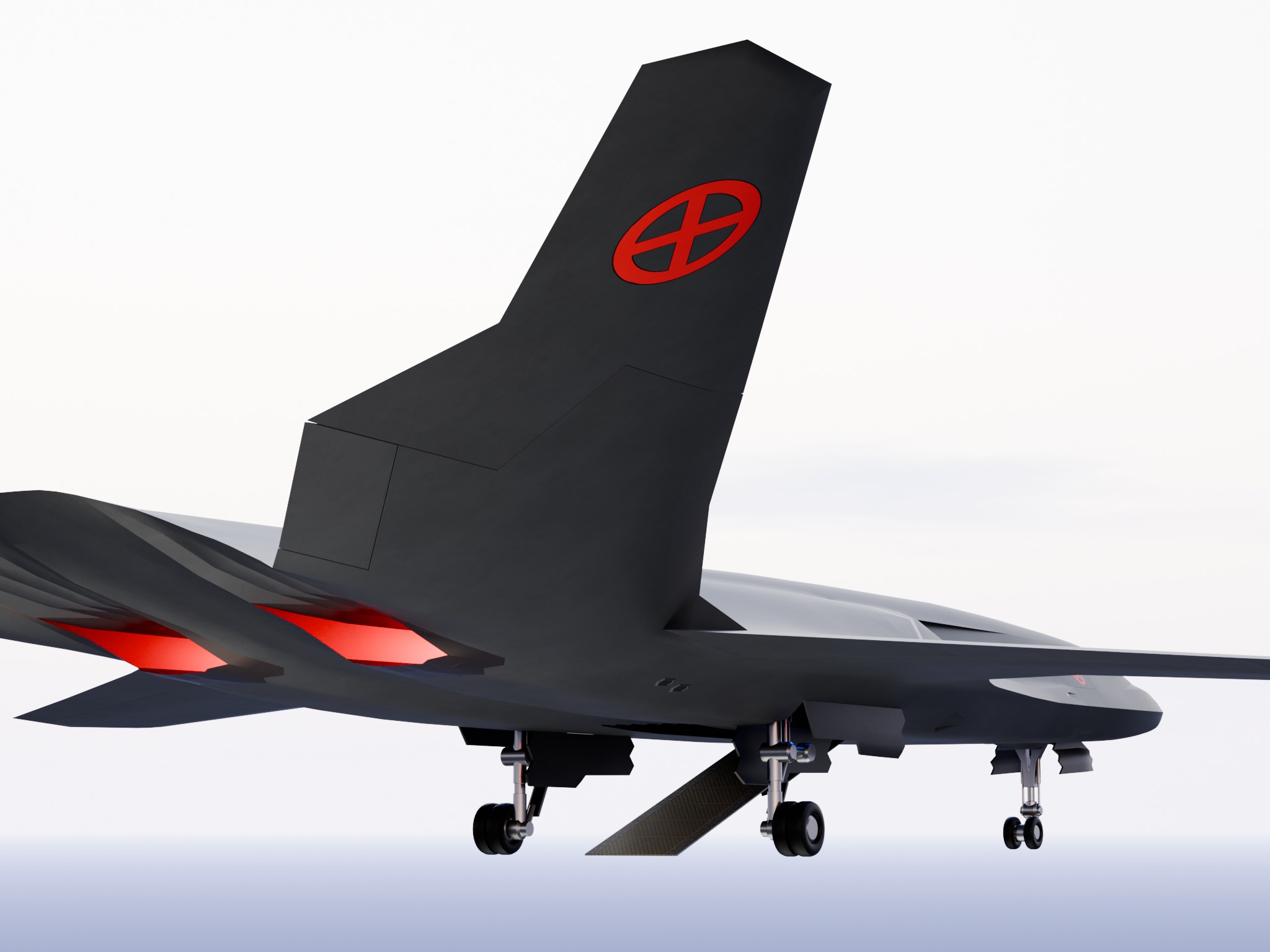 X Black Bird Low-poly 3D model_4