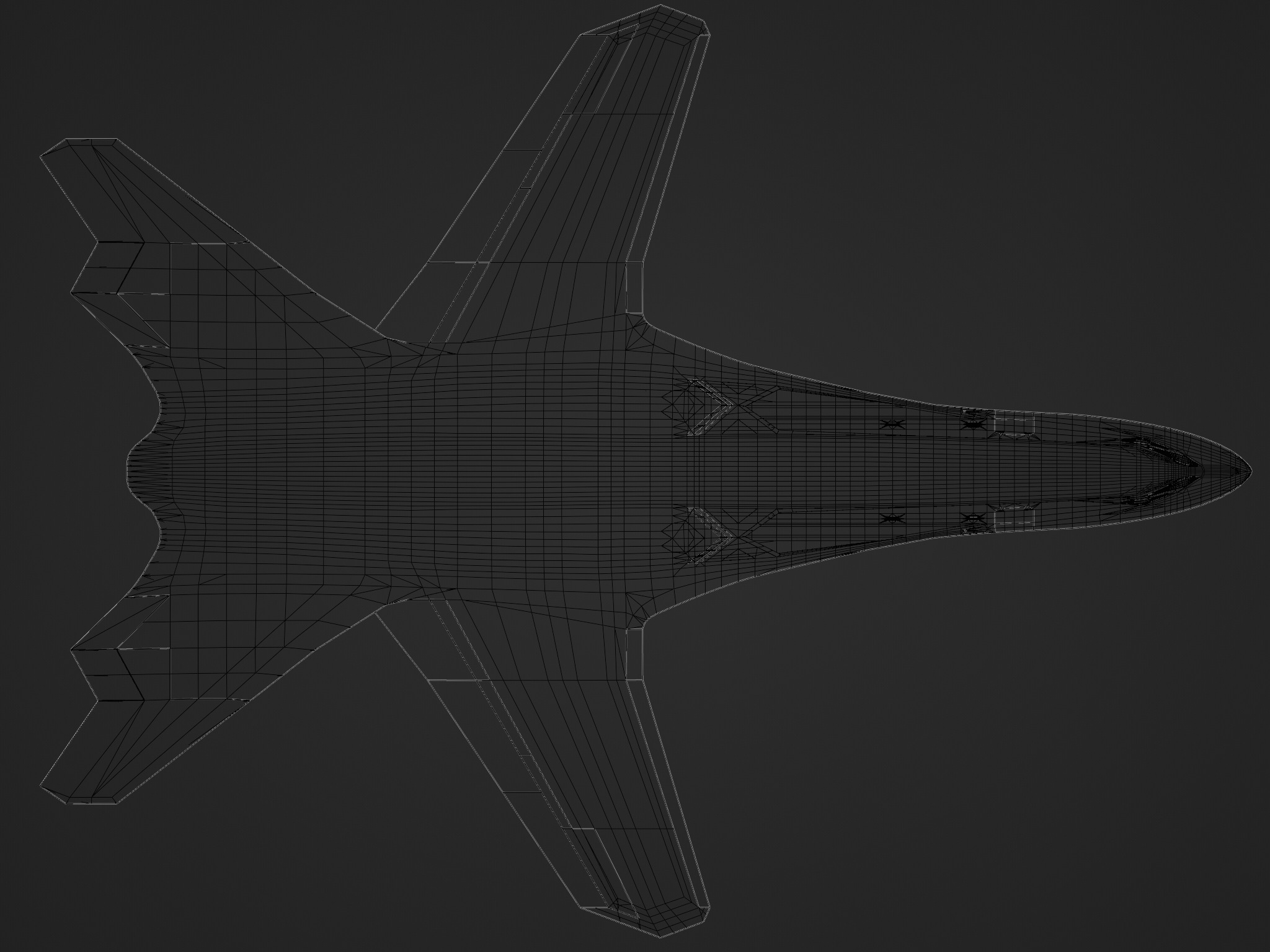 X Black Bird Low-poly 3D model_6