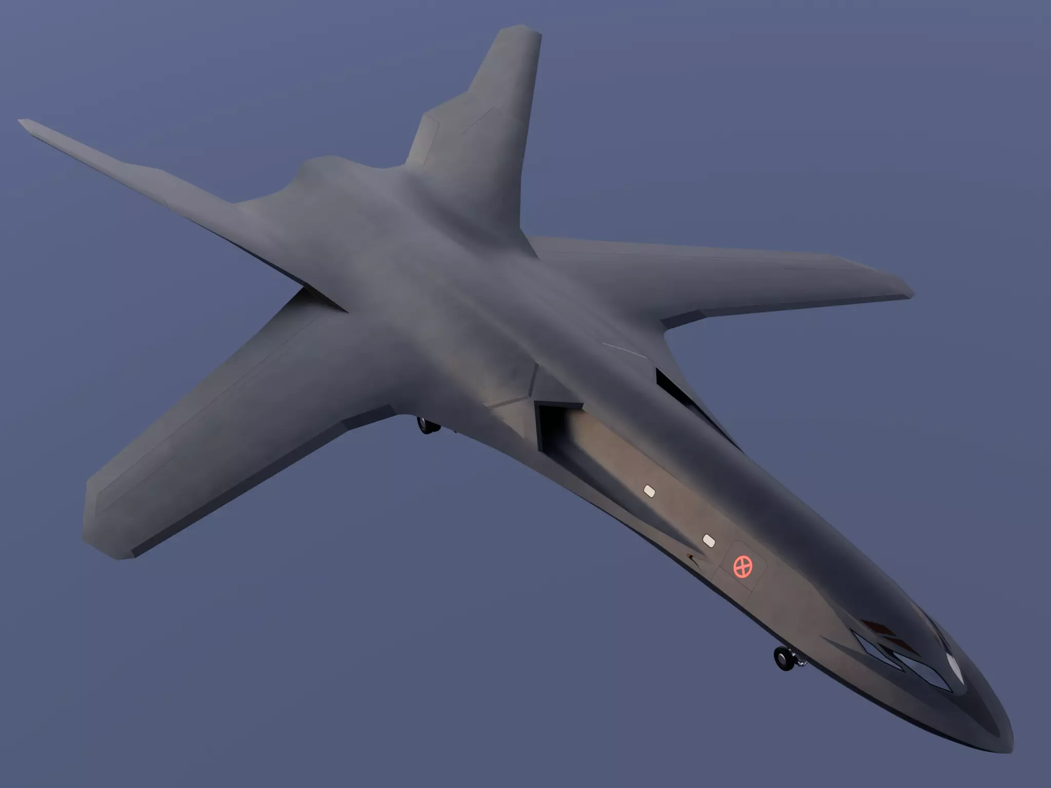 X Black Bird Low-poly 3D model_0