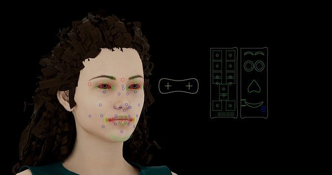 Realistic Casual Female Character Body and Facial Rig  Low-poly 3D model