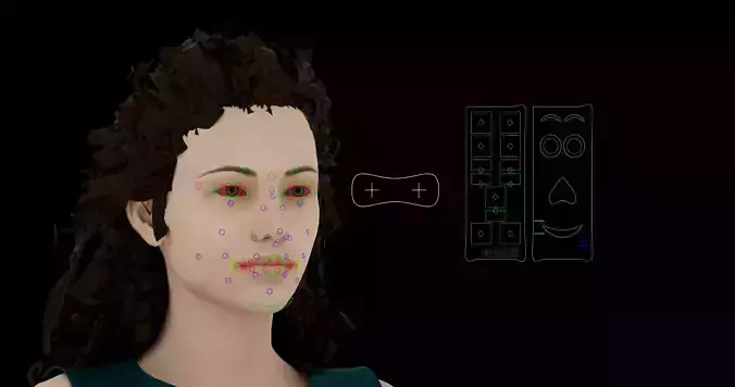 Realistic Casual Female Character Body and Facial Rig 