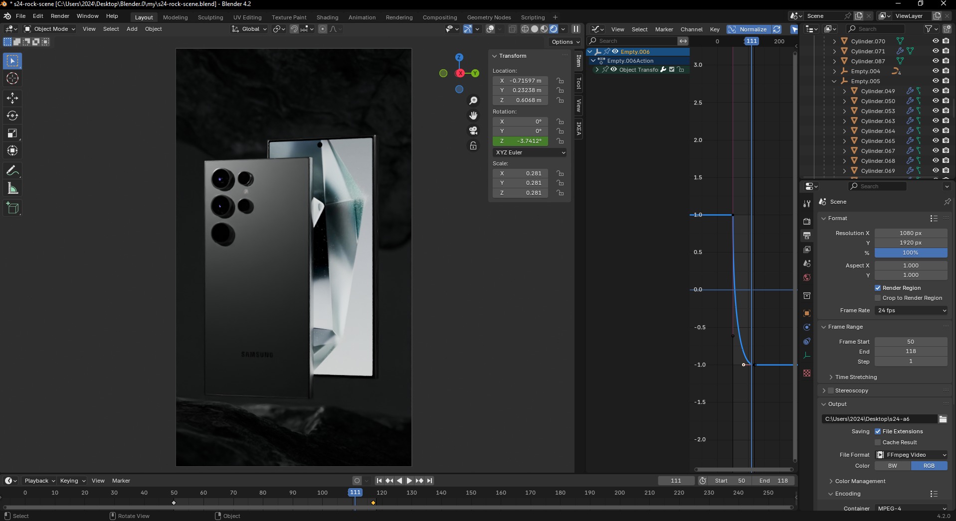S24 Ultra Scene 3D model_3