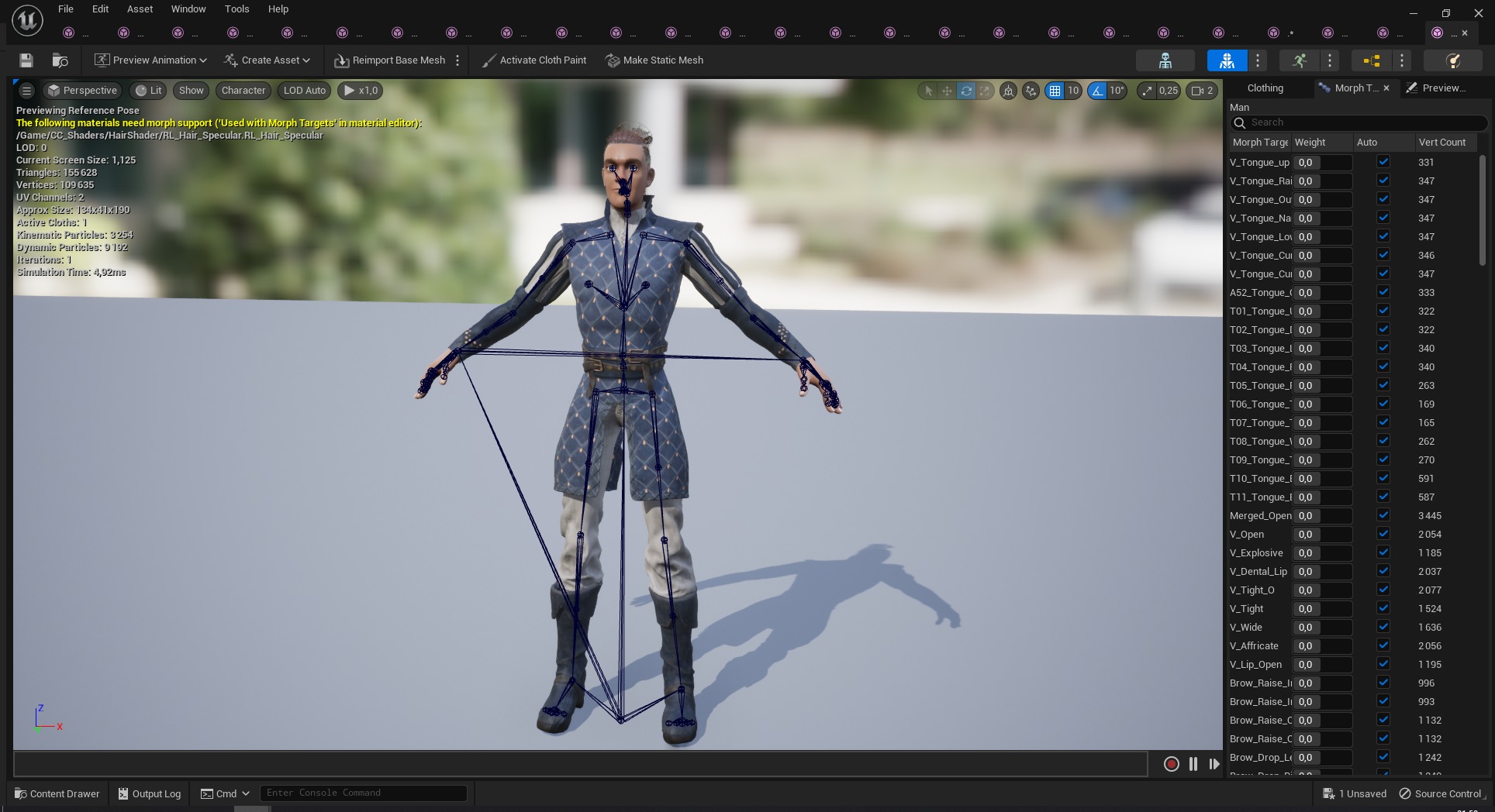 Cartoon Adventurer in Quilted Armor Low-poly 3D model_28