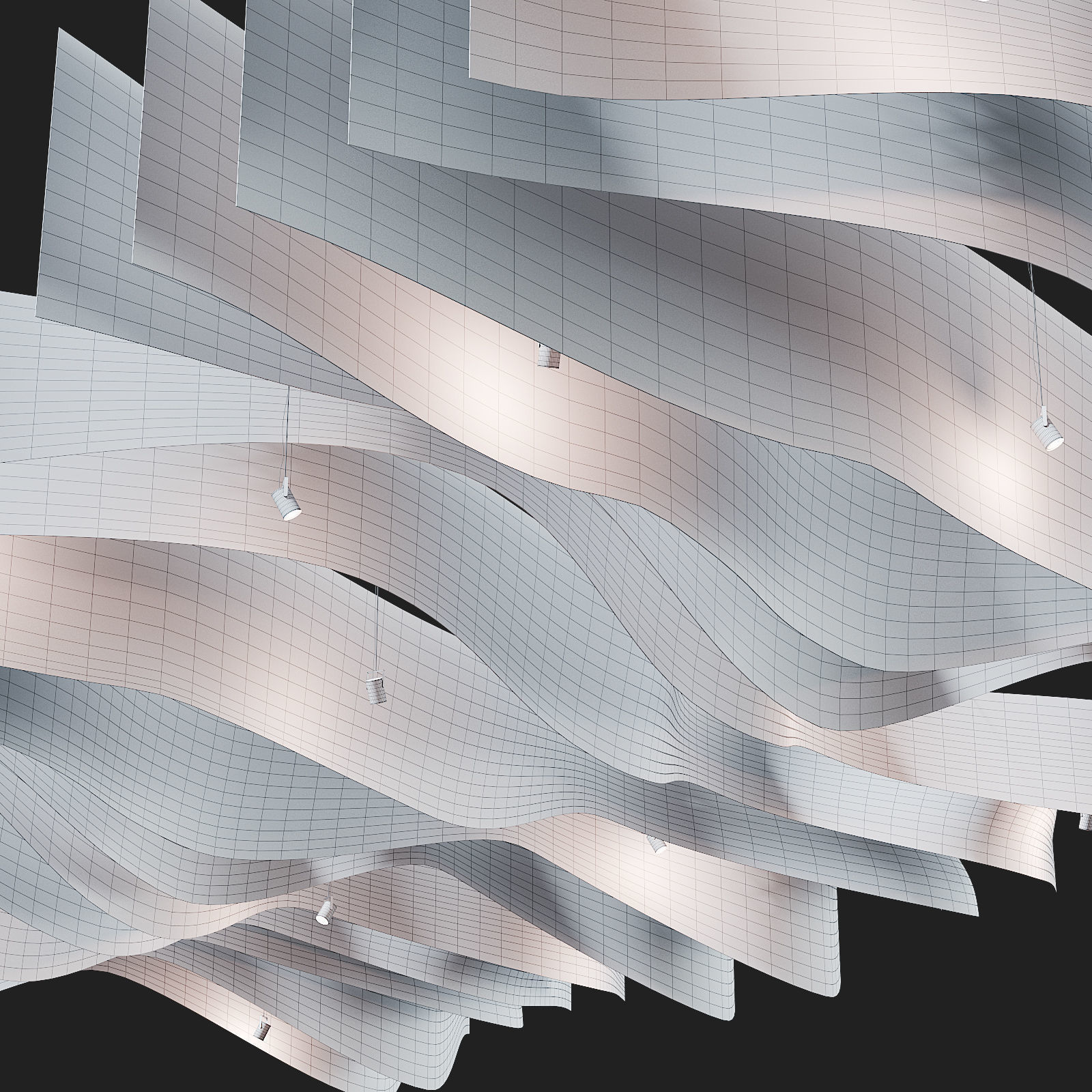 Fabric suspended ceiling 1 3D model_7