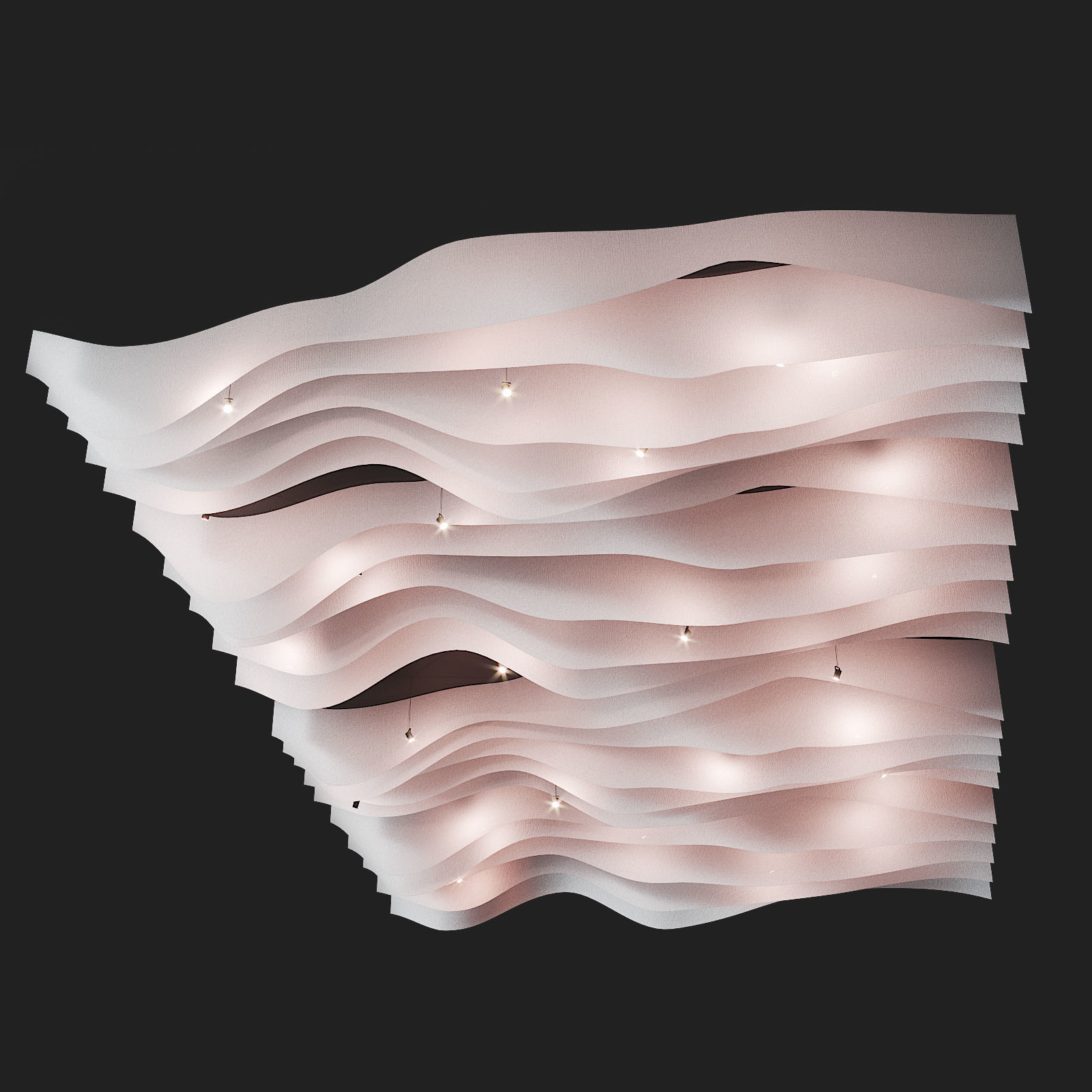 Fabric suspended ceiling 1 3D model_1