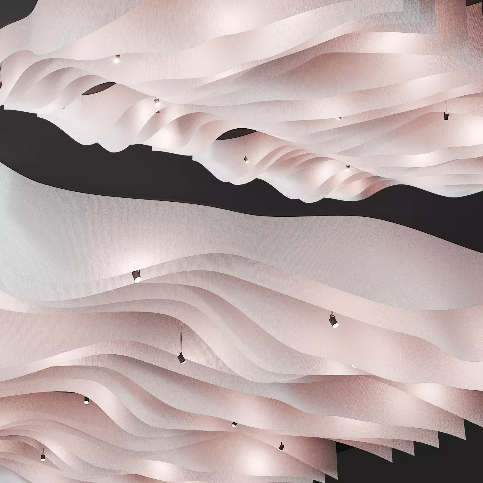 Fabric suspended ceiling 1 3D model_0