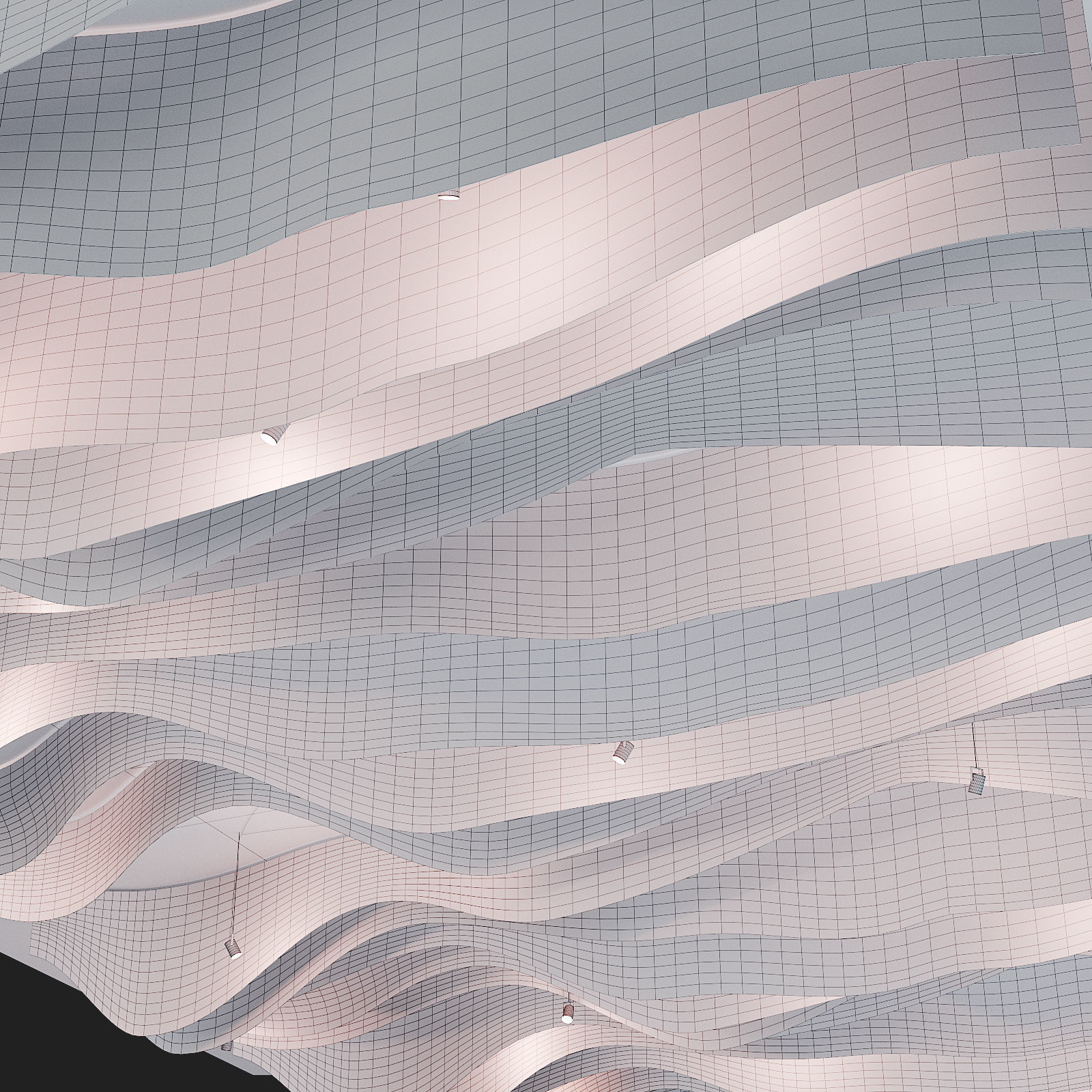 Fabric suspended ceiling 1 3D model_6