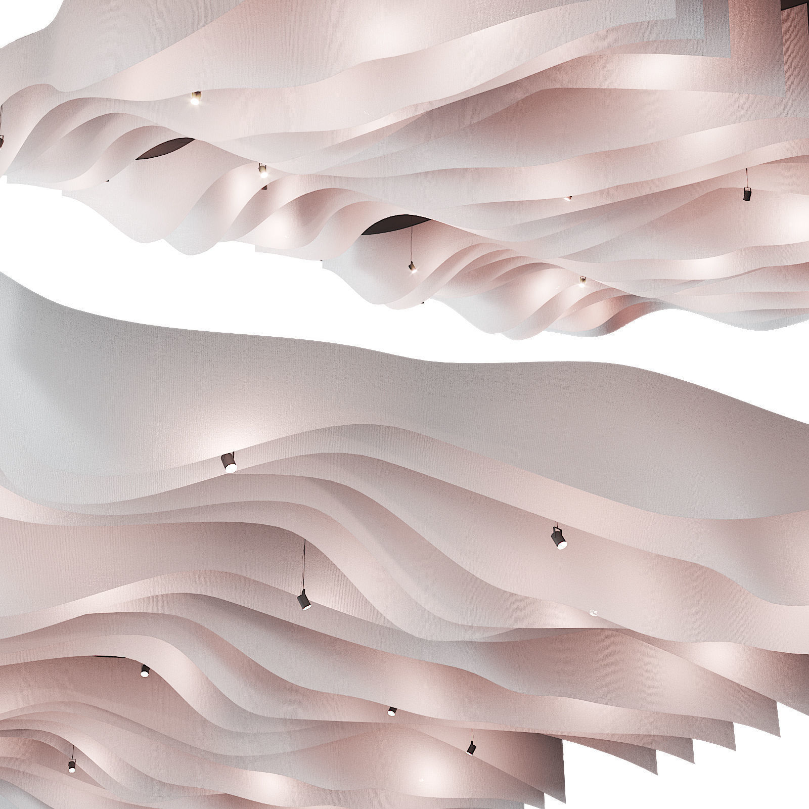 Fabric suspended ceiling 1 3D model_2