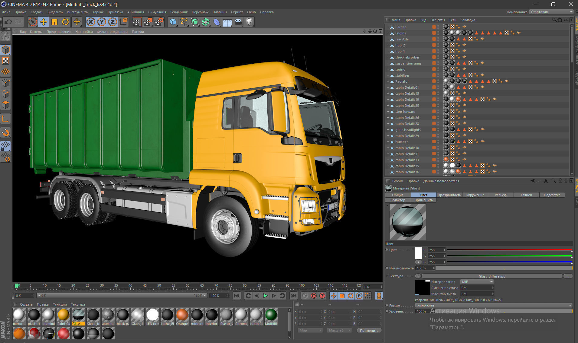 Multilift Truck 6X4 3D model_28