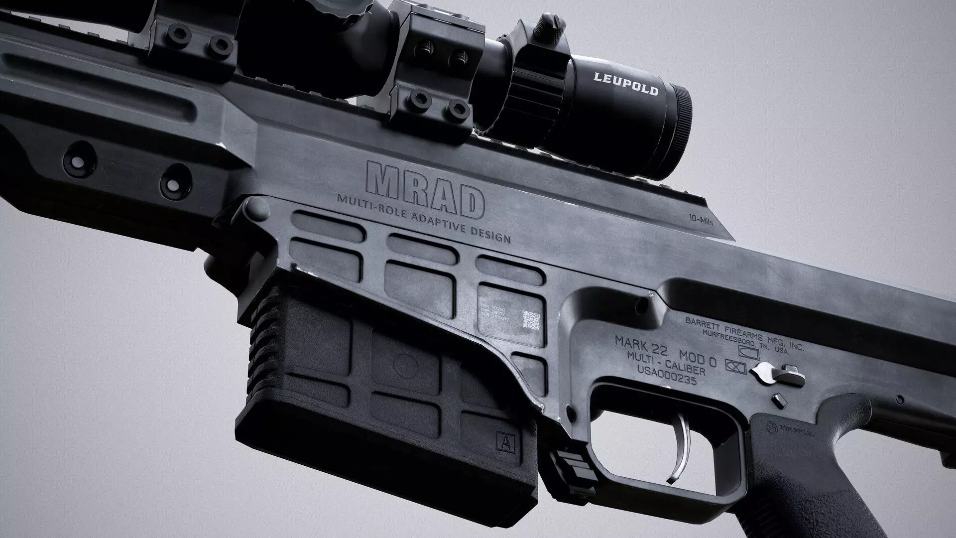 Barrett MRAD Low-poly 3D model_0